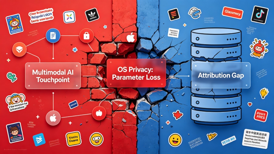 iOS privacy framework causing attribution gap.