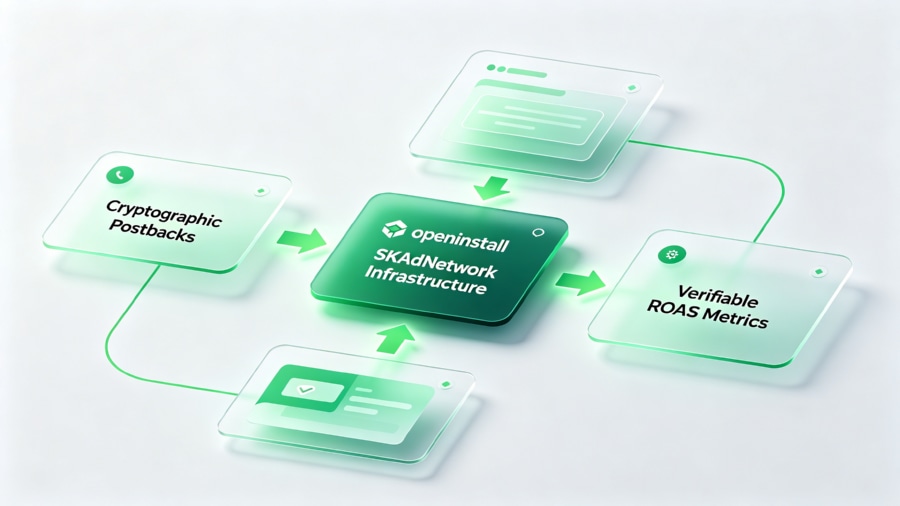 openinstall SKAdNetwork compliance tracking infrastructure.