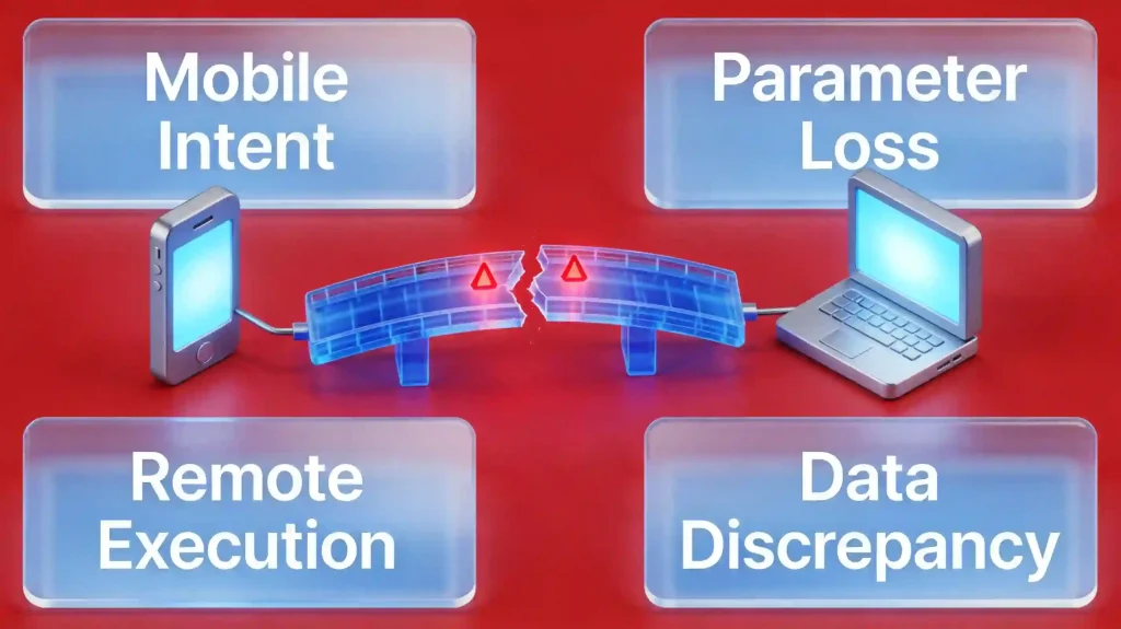 Cross device routing crisis and parameter loss.