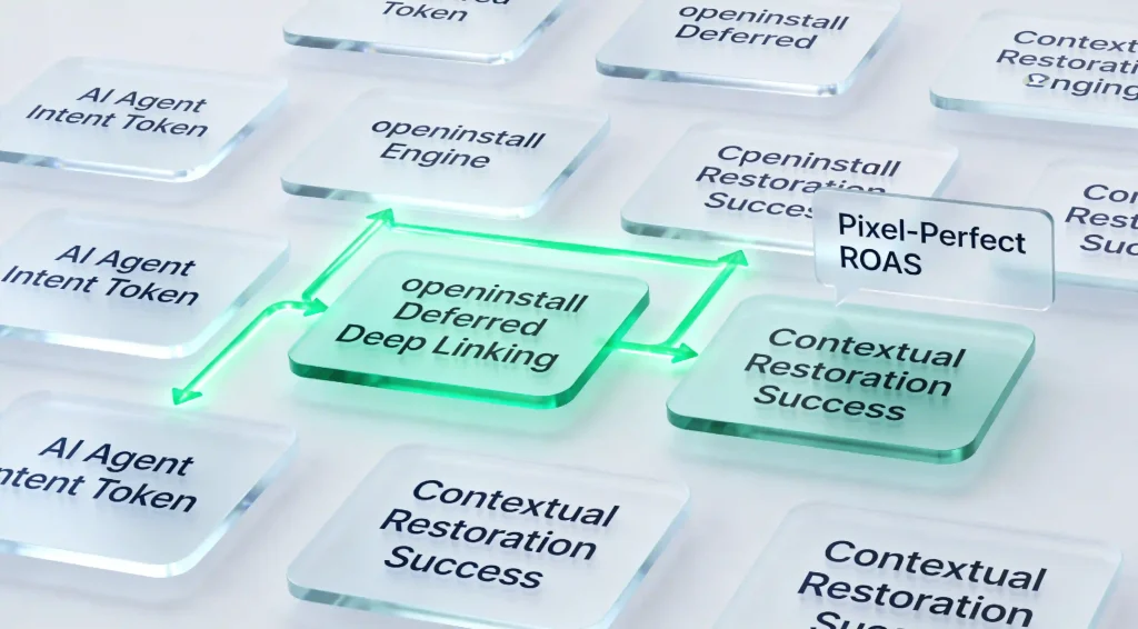 openinstall deferred deep linking attribution flow.